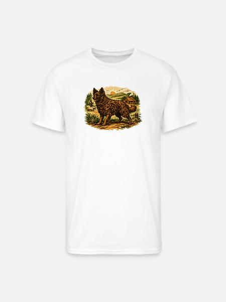 Rustic Shepherd at Sunset Farm - Men's 50/50 T-Shirt - white