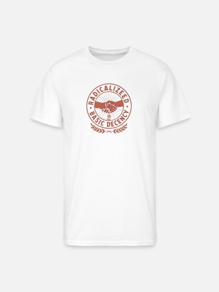 Radicalized Basic Decency Emblem - Men's 50/50 T-Shirt - white