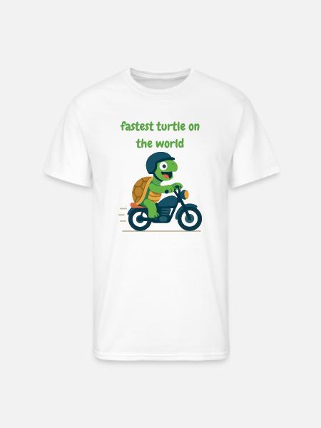 Turtle driver motorcycle - Men's 50/50 T-Shirt - white
