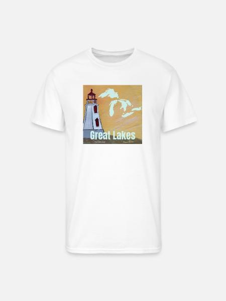 Great Lakes Lighthouse Glow - Men's 50/50 T-Shirt - white