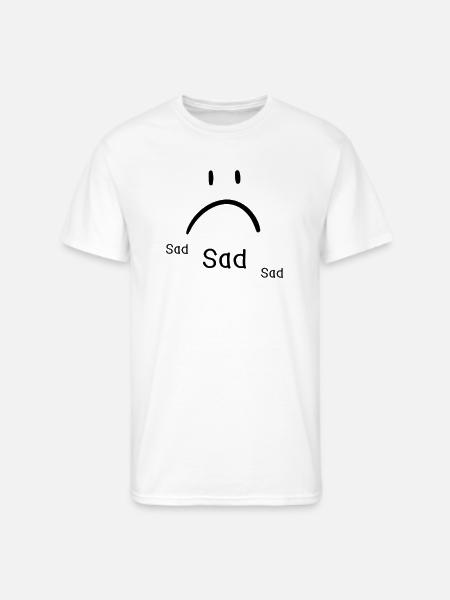 sad face - Men's 50/50 T-Shirt - white