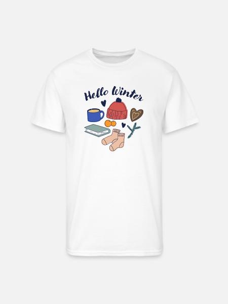 Hello Winter Cozy Essentials - Men's 50/50 T-Shirt - white