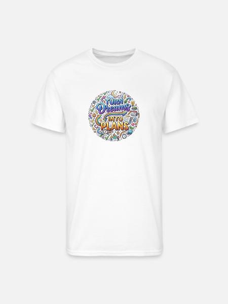 Turn Dreams Into Plans - Men's 50/50 T-Shirt - white