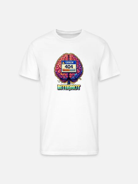 Retro Brain 404 Internet - Men's 50/50 T-Shirt - white