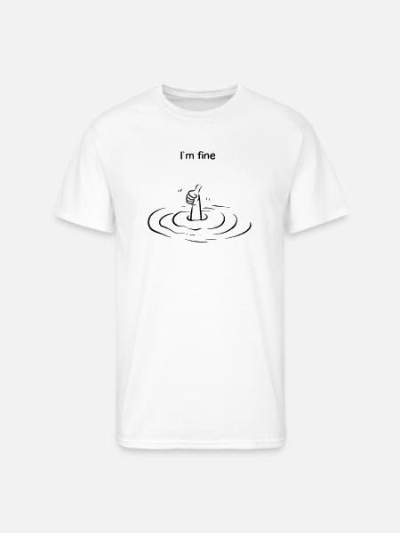 Thumbs Up Ripple Graphic - Men's 50/50 T-Shirt - white