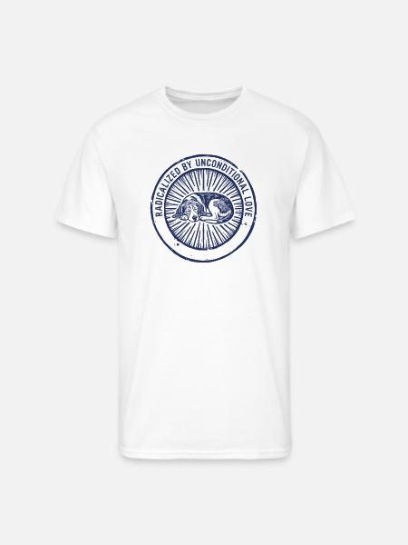 Unconditional Love Sleeping Dog - Men's 50/50 T-Shirt - white