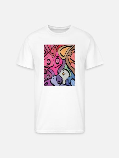 Kaleidoscopic Faces Graffiti - Men's 50/50 T-Shirt - white