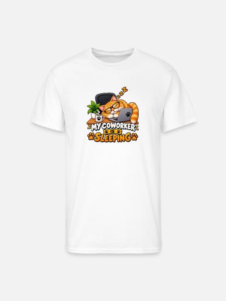 My Coworker Is Sleeping - Men's 50/50 T-Shirt - white