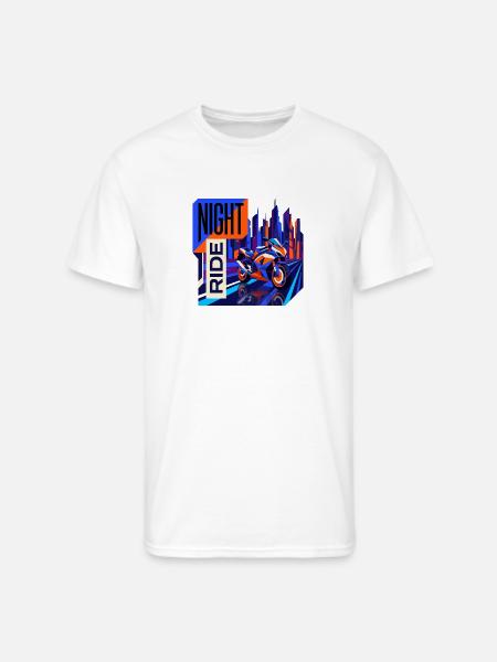 Night Ride Neon City - Men's 50/50 T-Shirt - white