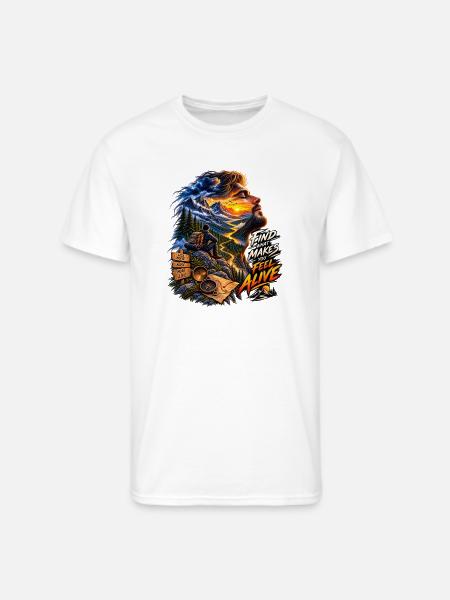Feel Alive Summit Adventure - Men's 50/50 T-Shirt - white