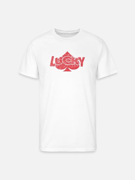 Lucky Spade - Men's 50/50 T-Shirt - white