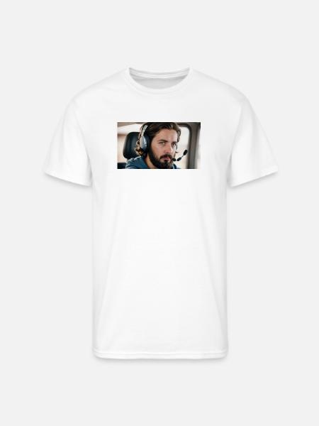 Cockpit Pilot Streamer - Men's 50/50 T-Shirt - white