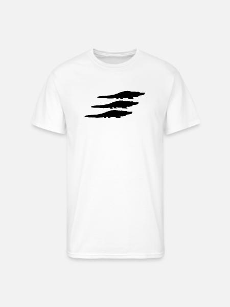 Alligator Silhouettes - Men's 50/50 T-Shirt - white