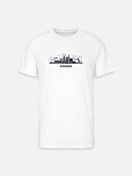 Kansans Skyline Cityscape Kansas - Men's 50/50 T-Shirt - white