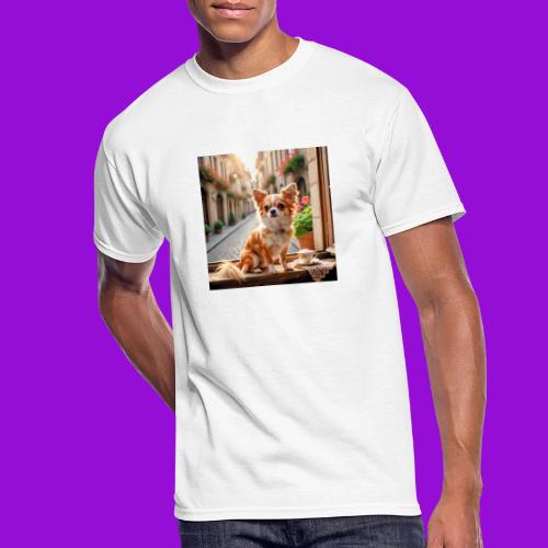 Morning coffee Chihuahua - Men's 50/50 T-Shirt