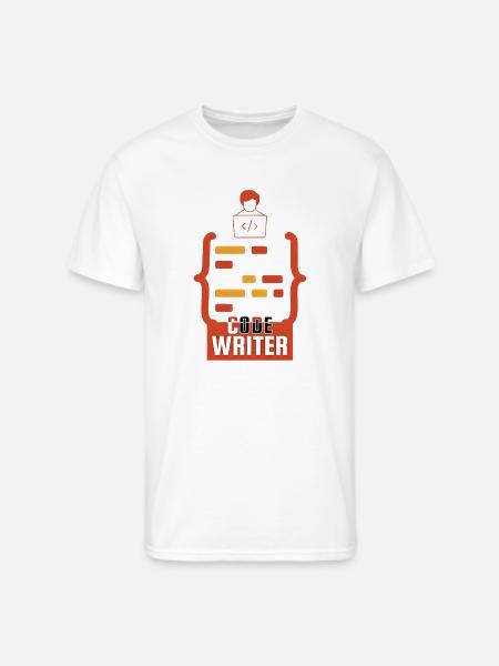 Code Writer Emblem - Men's 50/50 T-Shirt - white