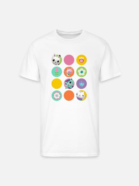 Gabbys Dollhouse Gabbys Friends & Colorful Symbols - Men's 50/50 T-Shirt - white