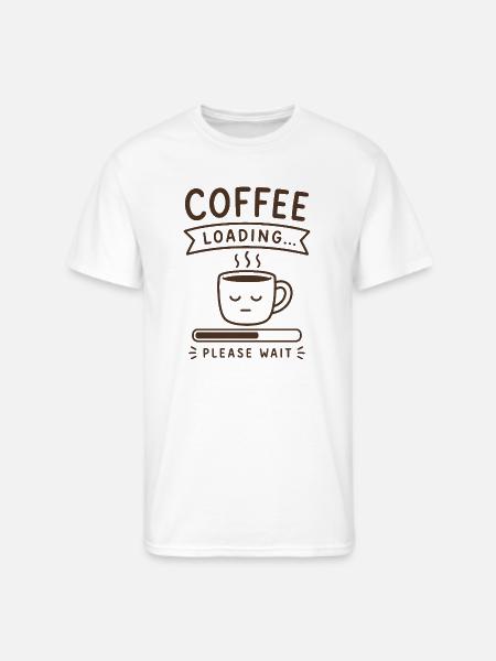 Coffee Loading... Please Wait - Men's 50/50 T-Shirt - white