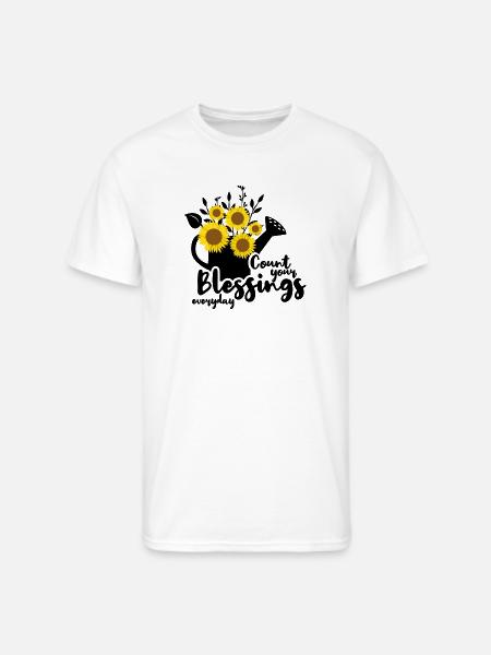 count your blessings everyday - Men's 50/50 T-Shirt - white