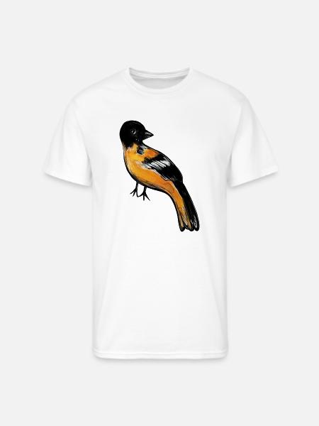 Ember Robin on Midnight - Men's 50/50 T-Shirt - white
