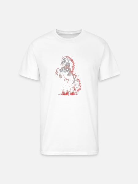 Crimson Blaze Stallion - Men's 50/50 T-Shirt - white