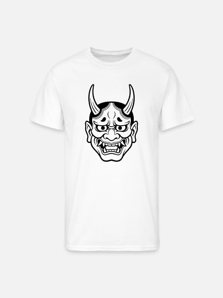 japanese demon mask - Men's 50/50 T-Shirt - white