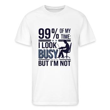 Humorous Desk Humor Quote Design - Men's 50/50 T-Shirt - white - Front - Jackson (183cm)