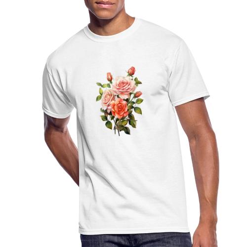 Pink Roses - Men's 50/50 T-Shirt