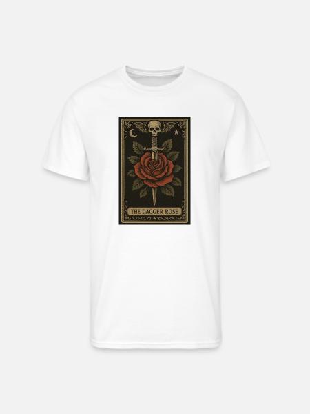 Dagger Rose Tarot Card - Men's 50/50 T-Shirt - white