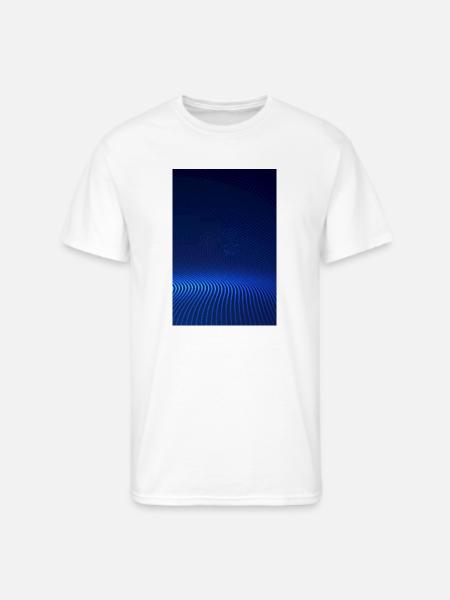 Blue Halftone Wave - Men's 50/50 T-Shirt - white