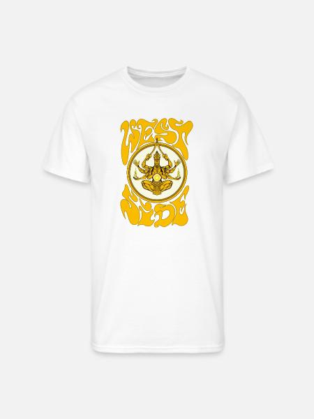 Weed Yogi in Golden Mandala - Men's 50/50 T-Shirt - white