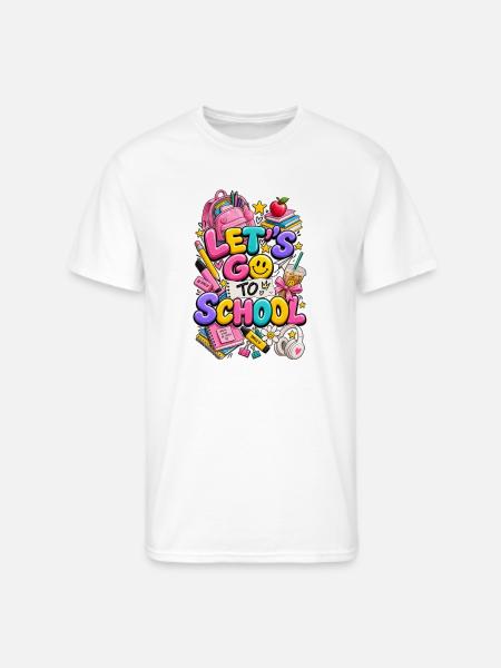 Let's Go To School - Men's 50/50 T-Shirt - white
