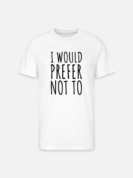 I prefer not to - Men's 50/50 T-Shirt - white