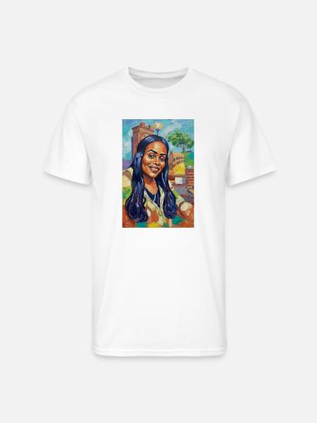 Bluehair City Portrait - Men's 50/50 T-Shirt - white