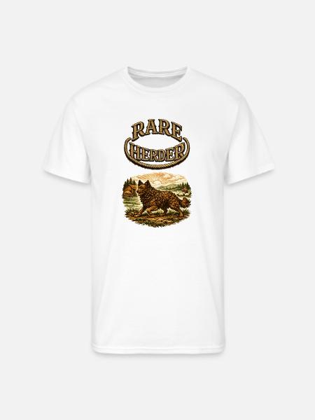 Rare Herder: Rustic Herding Wolfdog - Men's 50/50 T-Shirt - white