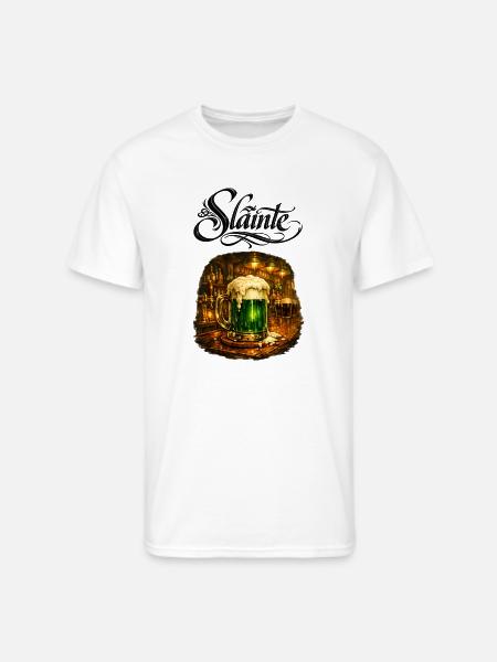 Emerald Draft in Rustic Tavern - Men's 50/50 T-Shirt - white