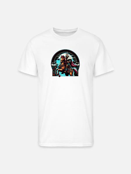 Warrior Horseman Art - Men's 50/50 T-Shirt - white