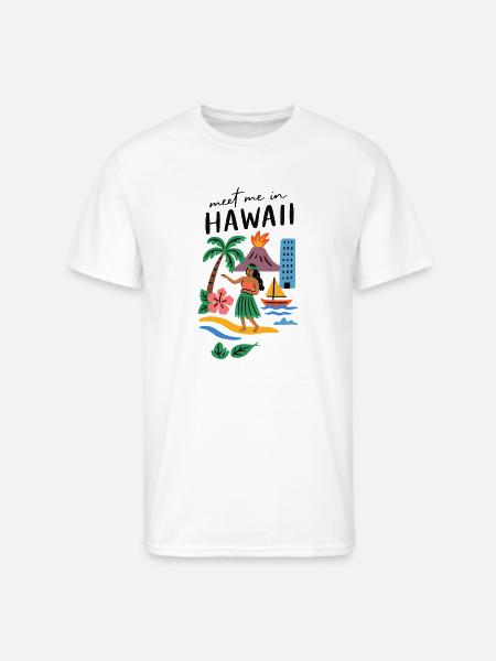 Hawaii Adventure Summer Tee - Men's 50/50 T-Shirt - white