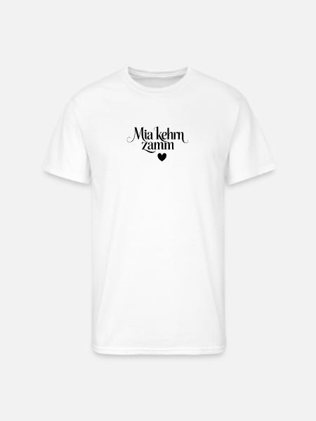 Mia Kehm Zammm Script Heart - Men's 50/50 T-Shirt - white