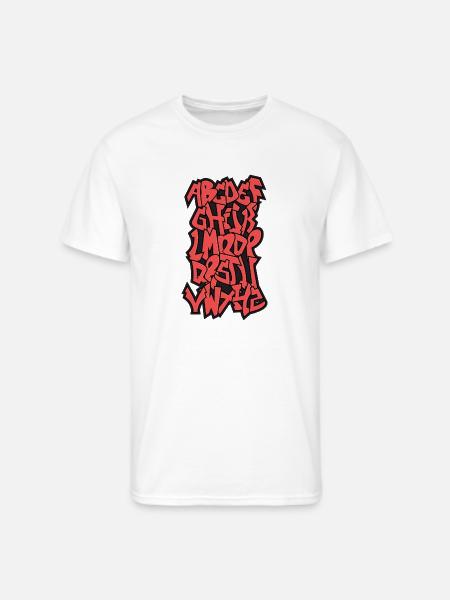 cool alphabet in gravity font - Men's 50/50 T-Shirt - white