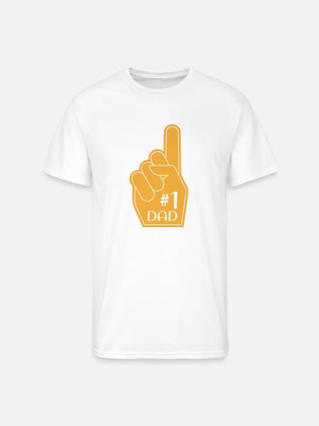#1 DAD - Men's 50/50 T-Shirt - white