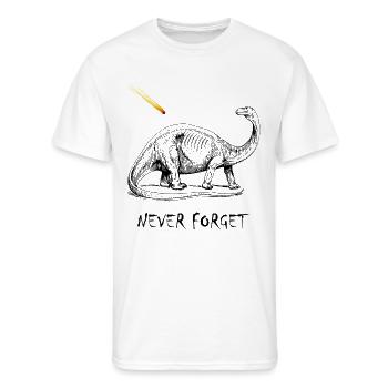 Never Forget the Dinosaurs! - Men's 50/50 T-Shirt - white - Front - Jackson (183cm)