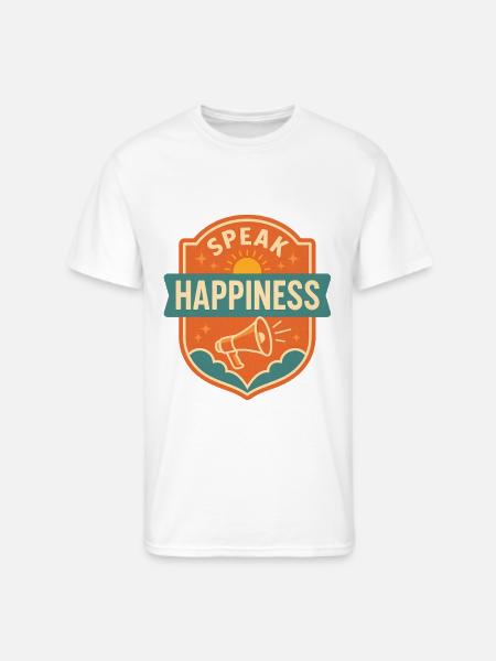 Speak Happiness - Men's 50/50 T-Shirt - white