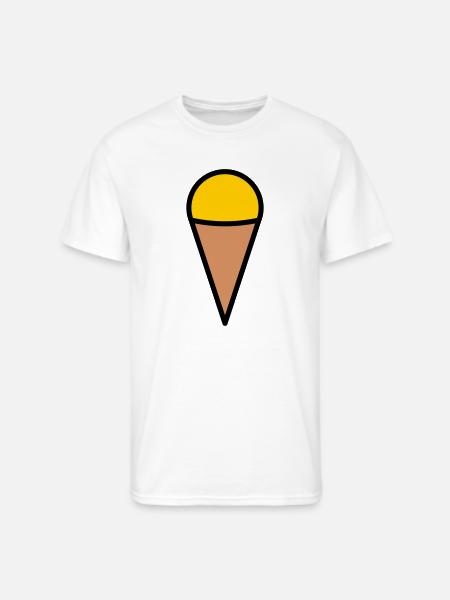Minimal Ice Cream Cone Icon - Men's 50/50 T-Shirt - white