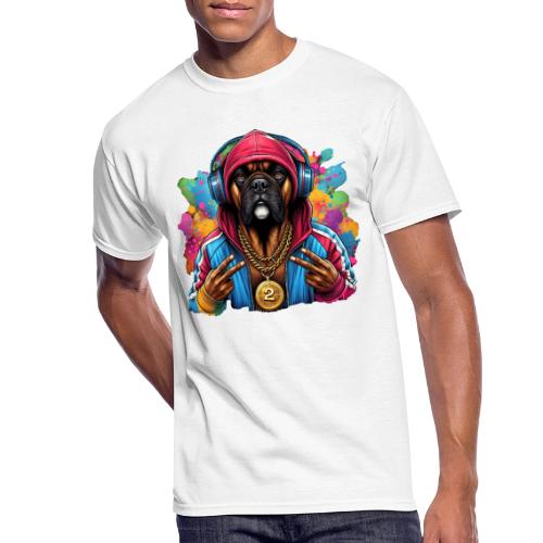 Boxer Dog Splash Art - Men's 50/50 T-Shirt