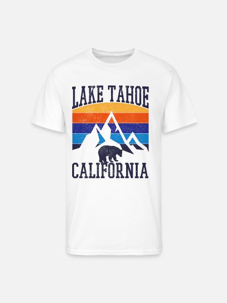 Lake Tahoe California Vintage Souvenir - Men's 50/50 T-Shirt - white