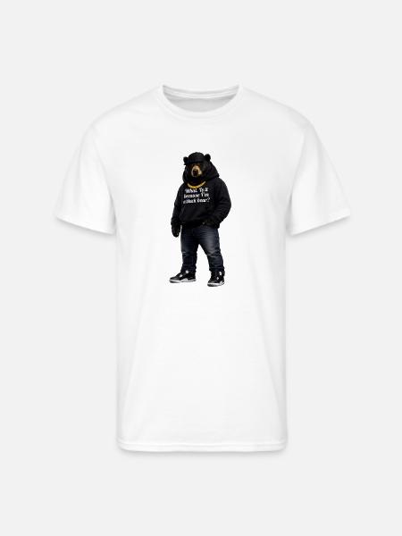 Midnight Bear Hoodie Pun - Men's 50/50 T-Shirt - white