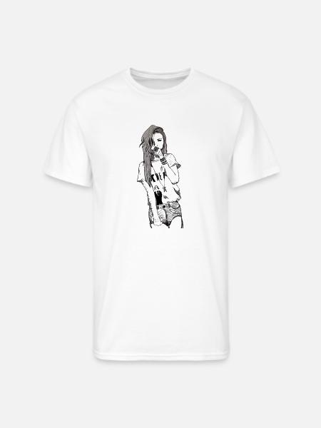 Art Sketch Smoke - Men's 50/50 T-Shirt - white