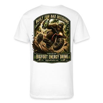 Built For Bad Decisions Bigfoot - Men's 50/50 T-Shirt - white - Back - Jackson (183cm)