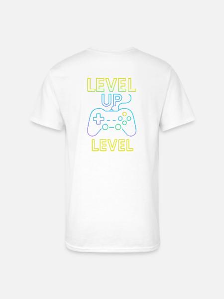 Neon Level Up Controller - Men's 50/50 T-Shirt - white
